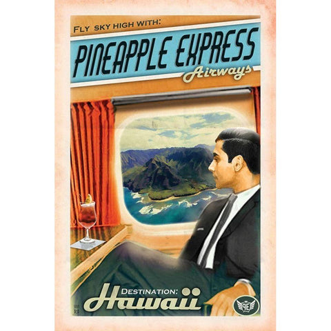 Pine Ex Air Gold Ornate Wood Framed Art Print with Double Matting by Has