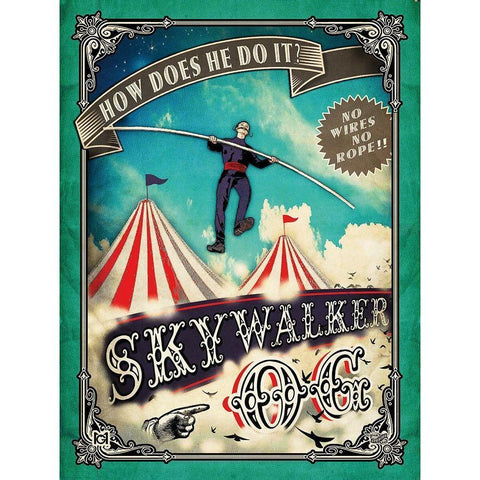 Skywalker Black Modern Wood Framed Art Print by Has