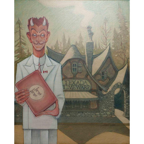 Texada Black Modern Wood Framed Art Print with Double Matting by Has