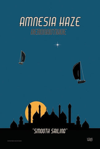 Amnesia Haze White Modern Wood Framed Art Print with Double Matting by Has