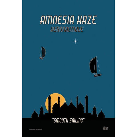 Amnesia Haze Black Modern Wood Framed Art Print with Double Matting by Has