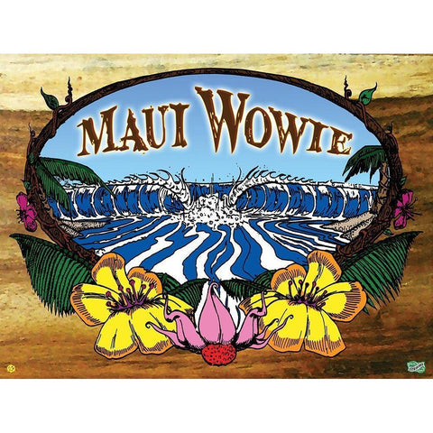 Maui Wowie Gold Ornate Wood Framed Art Print with Double Matting by Has