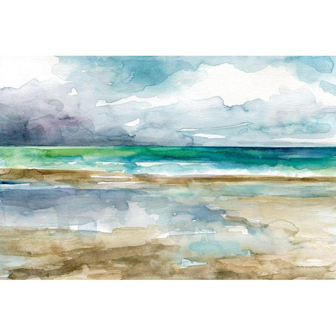 Low Tide 1 Black Modern Wood Framed Art Print by Franklin, Elizabeth