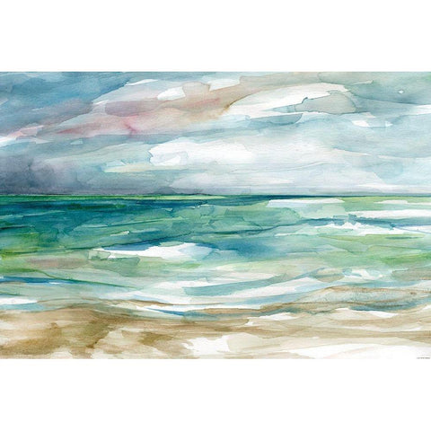 Low Tide 2 Black Modern Wood Framed Art Print with Double Matting by Franklin, Elizabeth