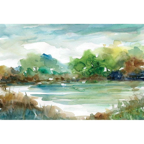 Tree Line 2 Black Modern Wood Framed Art Print by Franklin, Elizabeth