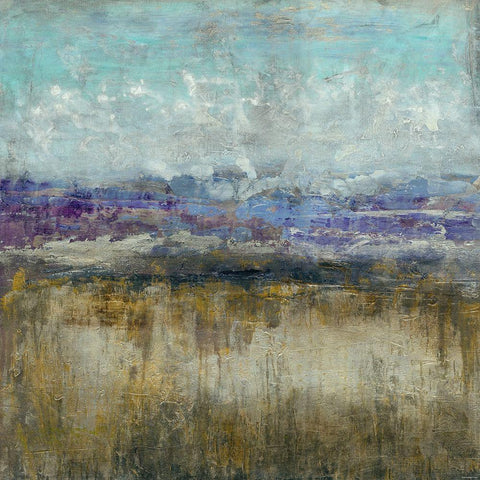 Distant 1 White Modern Wood Framed Art Print with Double Matting by Henry, E.