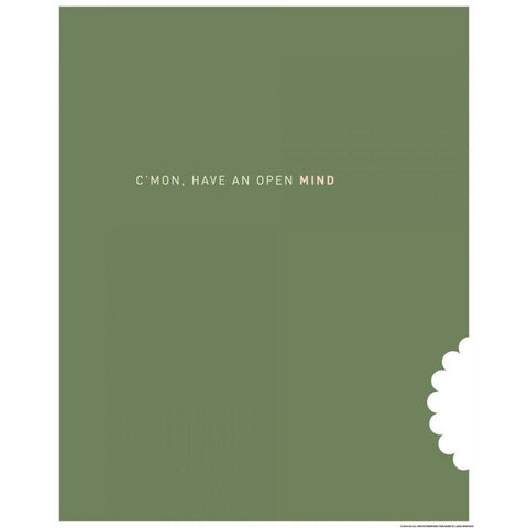 Open Mind White Modern Wood Framed Art Print by Brando, JJ