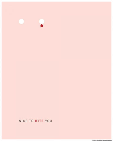 Bite You White Modern Wood Framed Art Print with Double Matting by Brando, JJ