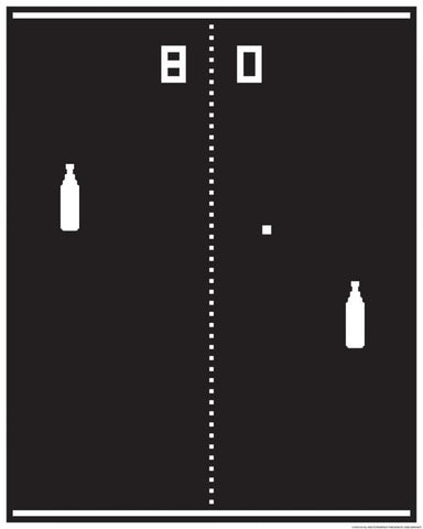 New Pong Black Ornate Wood Framed Art Print with Double Matting by Brando, JJ