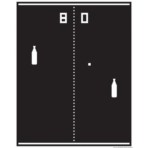 New Pong Black Modern Wood Framed Art Print by Brando, JJ