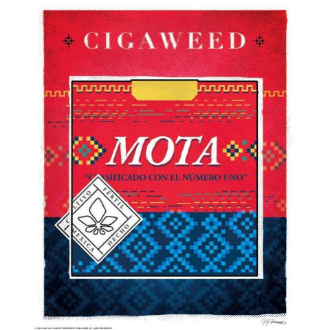 Mota White Modern Wood Framed Art Print by Brando, JJ