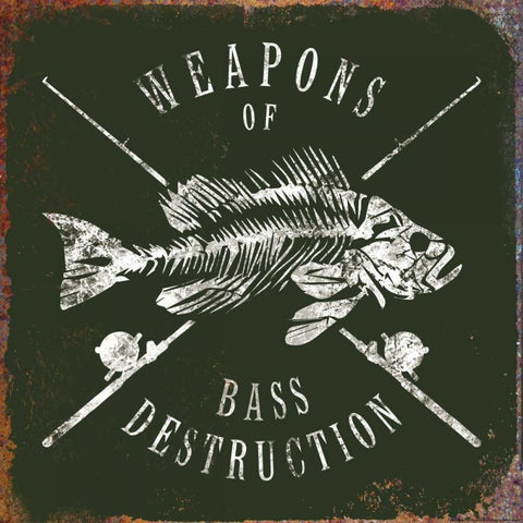 Weapons Of Bass Black Modern Wood Framed Art Print with Double Matting by Brando, JJ
