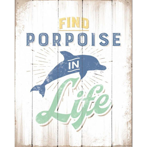 Find Porpoise White Modern Wood Framed Art Print by Brando, JJ