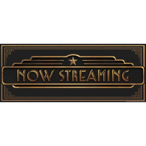 Now Streaming Black Modern Wood Framed Art Print with Double Matting by Brando, JJ