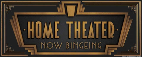 Home Theater Black Ornate Wood Framed Art Print with Double Matting by Brando, JJ