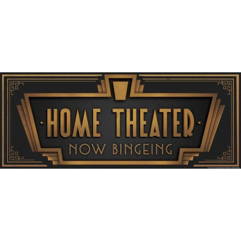 Home Theater Black Modern Wood Framed Art Print by Brando, JJ