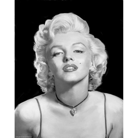 The Look of Love - Marilyn Monroe Black Modern Wood Framed Art Print with Double Matting by Michael, Jerry