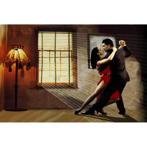 Tango Black Modern Wood Framed Art Print with Double Matting by Ketterl, Jim