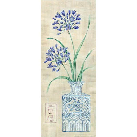 Asian Floral 2 White Modern Wood Framed Art Print by Lake, Claire