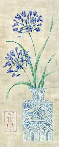 Asian Floral 2 Black Ornate Wood Framed Art Print with Double Matting by Lake, Claire