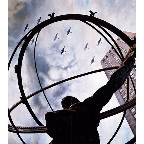 Atlas Black Modern Wood Framed Art Print by Gipe, L.