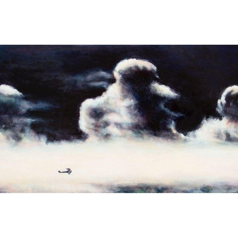 Flying High White Modern Wood Framed Art Print by Gipe, L.