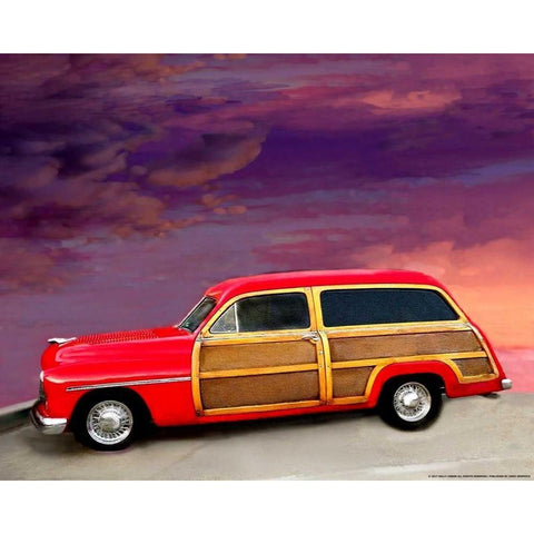Red Woody White Modern Wood Framed Art Print by Linden, Sally