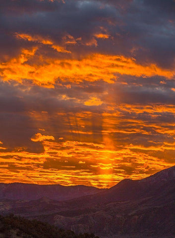 Lookout Mountian White Modern Wood Framed Art Print with Double Matting by Linden, Sally