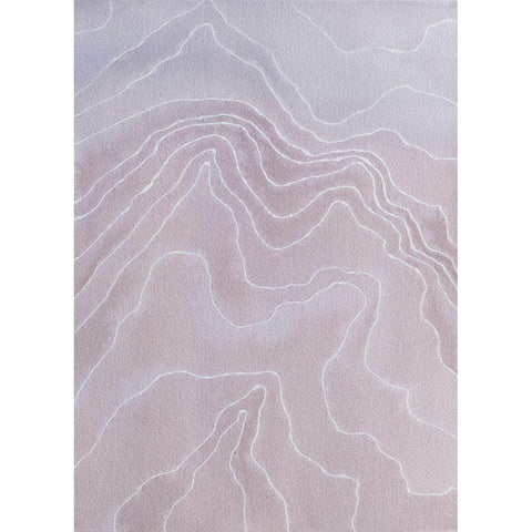 Mountian Tops White Modern Wood Framed Art Print by Van, Laura