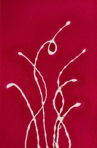 A Spot Of Red White Modern Wood Framed Art Print with Double Matting by Van, Laura