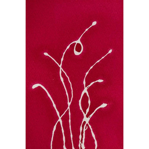 A Spot Of Red Black Modern Wood Framed Art Print by Van, Laura