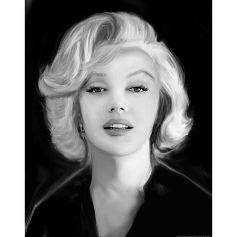 Marilyns Whisper Black Modern Wood Framed Art Print with Double Matting by Michaels, Jerry