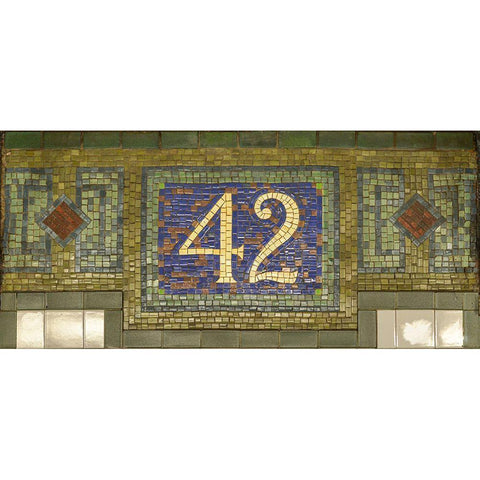 42 ST Black Modern Wood Framed Art Print with Double Matting by MTA