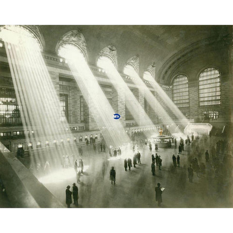 Concourse Black Modern Wood Framed Art Print by MTA