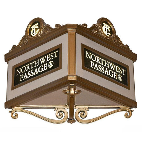 Nothwest Passage Gold Ornate Wood Framed Art Print with Double Matting by MTA