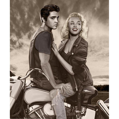 Sunset Ride White Modern Wood Framed Art Print by Nelson, Josh