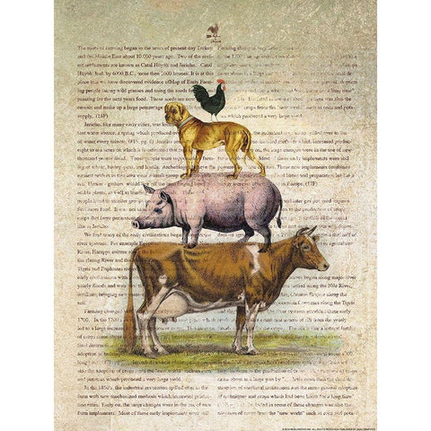 Farm Stand A1 Gold Ornate Wood Framed Art Print with Double Matting by Nobleworks, Inc.