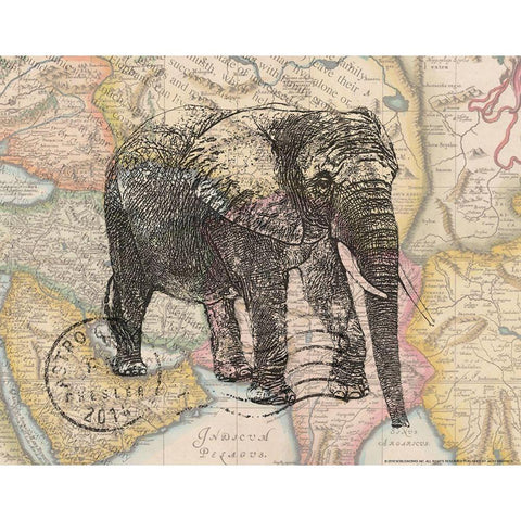 Trunk 4 Black Modern Wood Framed Art Print with Double Matting by Nobleworks, Inc.