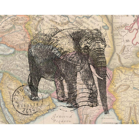 Trunk 4 Gold Ornate Wood Framed Art Print with Double Matting by Nobleworks, Inc.
