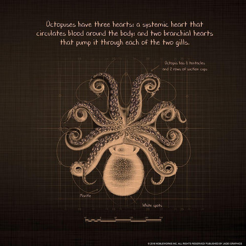 Octoprint 1 White Modern Wood Framed Art Print by Nobleworks, Inc.