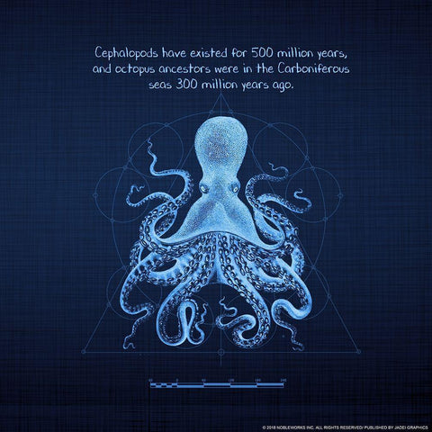 Octoprint 2 Black Modern Wood Framed Art Print by Nobleworks, Inc.