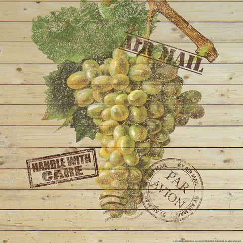 Grapes E Gold Ornate Wood Framed Art Print with Double Matting by Nobleworks, Inc.