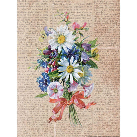 Flower 1 White Modern Wood Framed Art Print by Nobleworks, Inc.