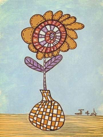 Kids Pix 1 White Modern Wood Framed Art Print with Double Matting by Nobleworks, Inc.