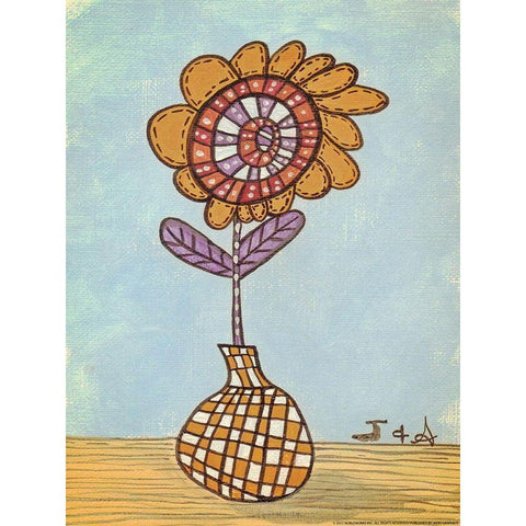 Kids Pix 1 Gold Ornate Wood Framed Art Print with Double Matting by Nobleworks, Inc.