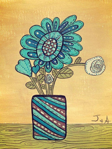 Kids Pix 3 White Modern Wood Framed Art Print with Double Matting by Nobleworks, Inc.