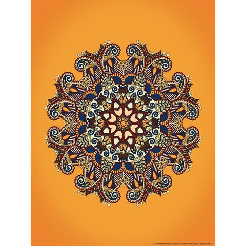 Mandala 1 White Modern Wood Framed Art Print by Nobleworks, Inc.