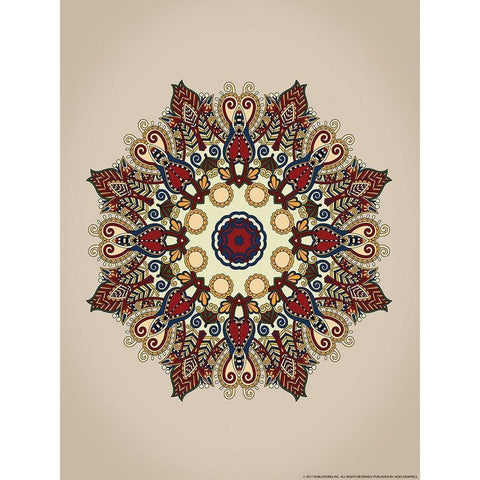 Mandala 2 Gold Ornate Wood Framed Art Print with Double Matting by Nobleworks, Inc.