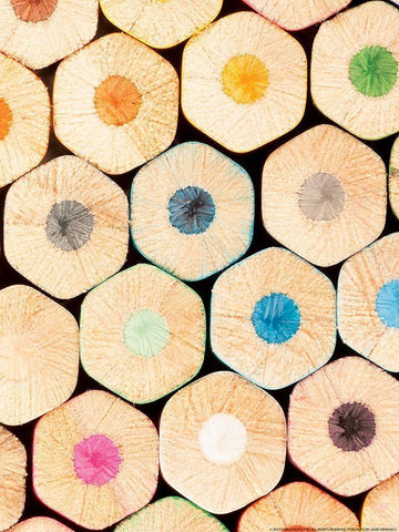 Pencil 1 White Modern Wood Framed Art Print with Double Matting by Nobleworks, Inc.