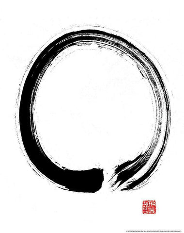 Zen 1 Black Ornate Wood Framed Art Print with Double Matting by Nobleworks, Inc.